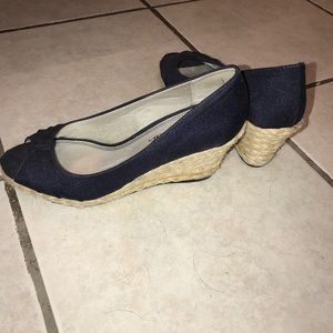 Navy Blue Wedges